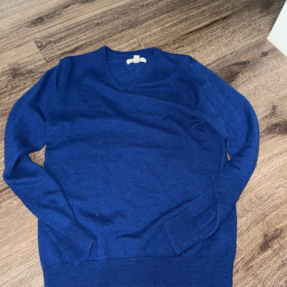 Goodthreads Women's Blue Sweater 100% Marino Wool